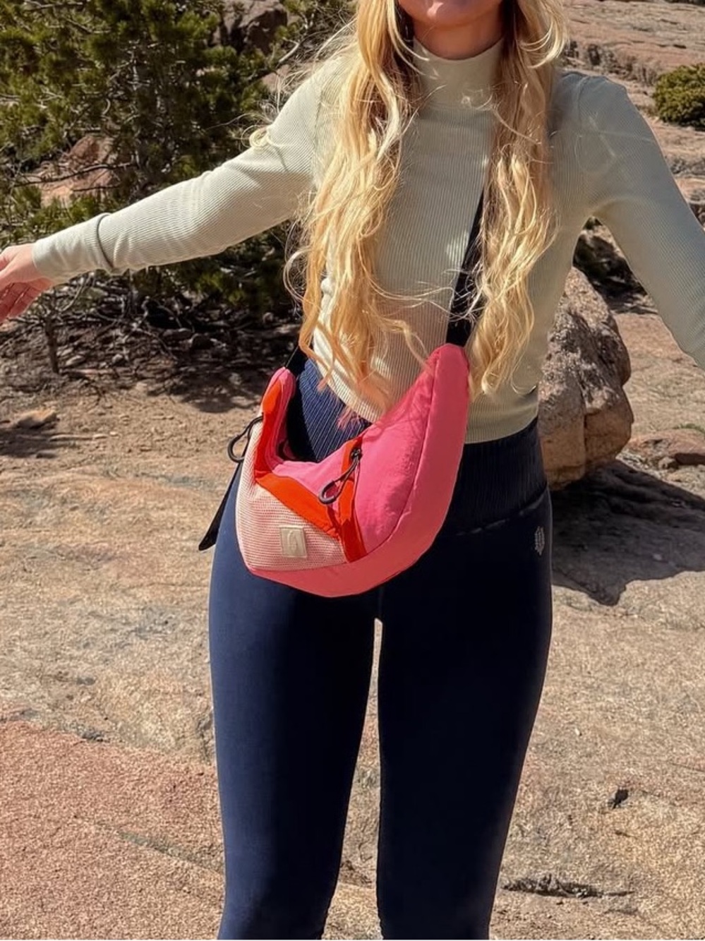 FP nothing but net Pink and Orange Crossbody Sling Bag -